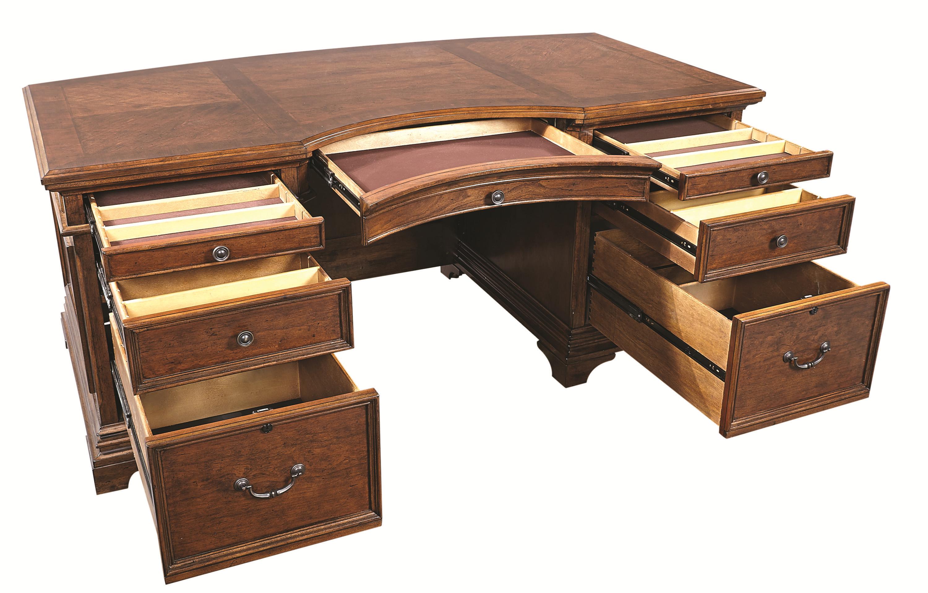 Curved executive store desk